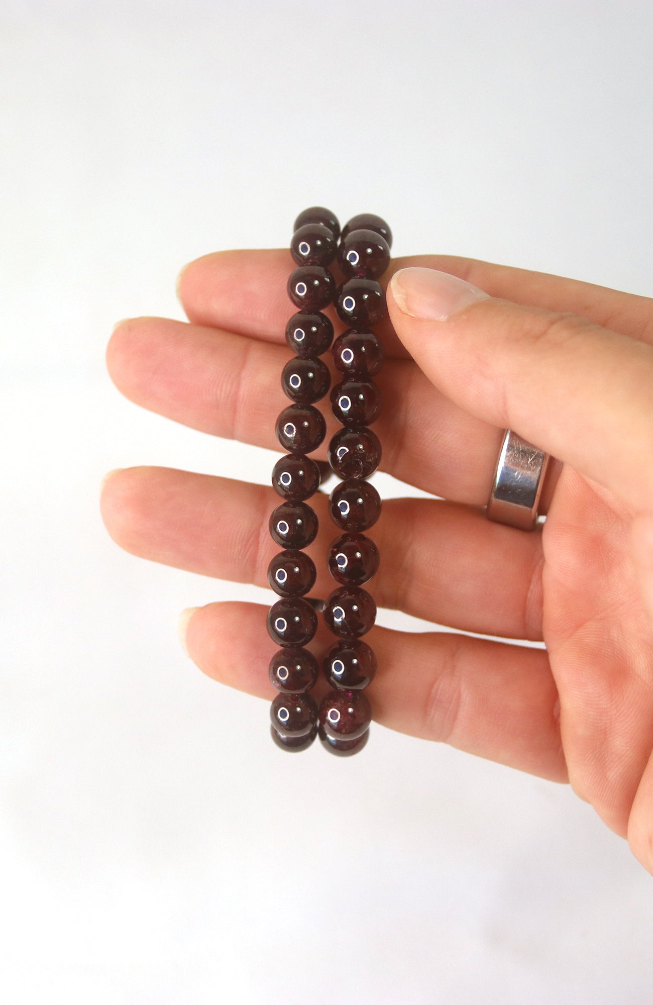 Garnet Bead 8mm Bracelet 146